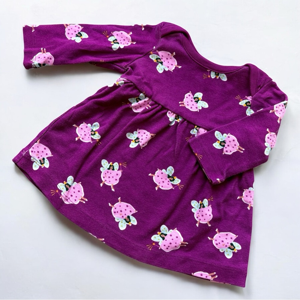 Hanna Andersson Purple Dress with Pink Fairy Pattern